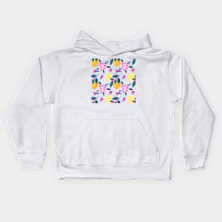 Citrus pattern, lemon, summer fruit Kids Hoodie